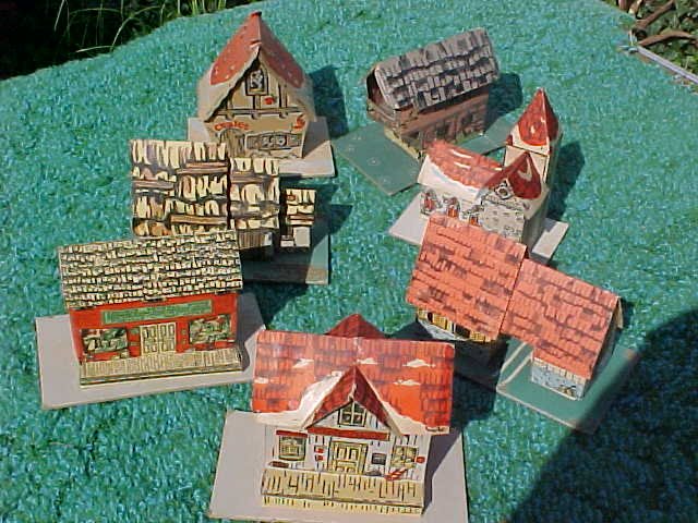 Pineville cardboard Christmas village