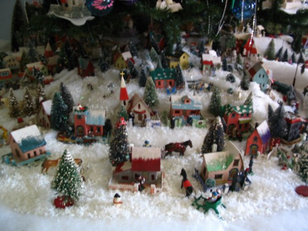 Christmas village putz houses