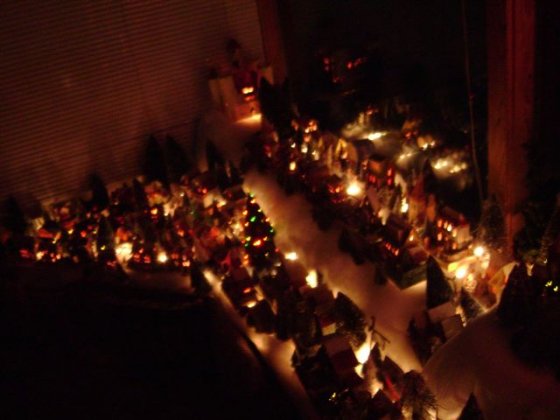 large Christmas putz