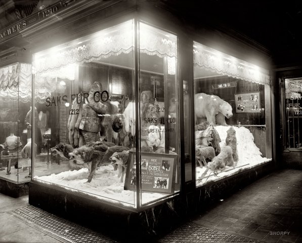Saks Fifth Avenue 1920 Christmas store 
window