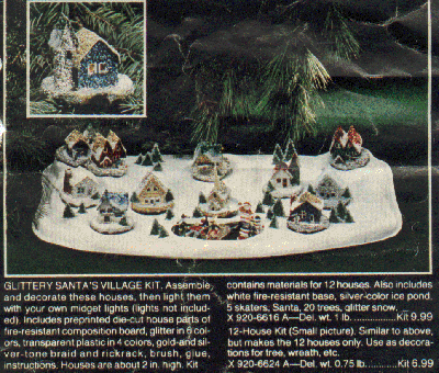 Christmas village kit magazine ad