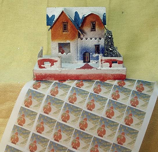 Christmas village putz display