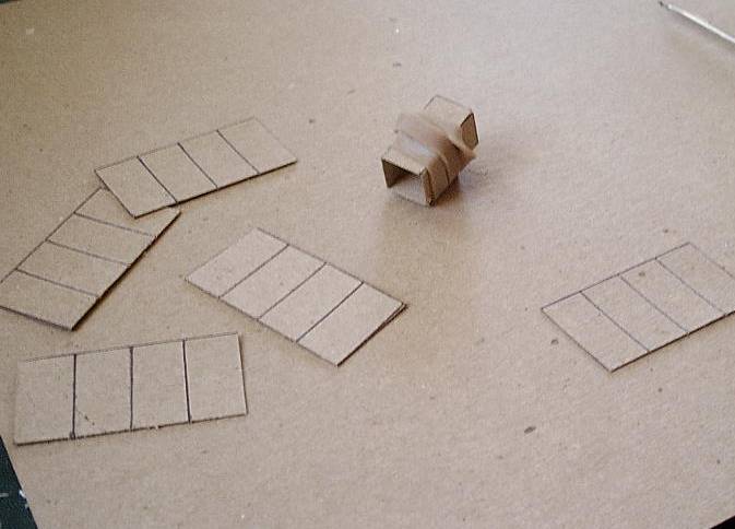 Christmas putz house fence reconstruction