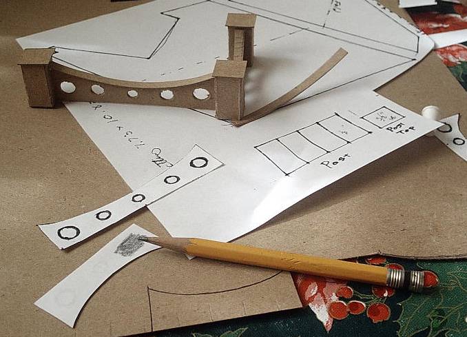 Christmas putz house fence reconstruction