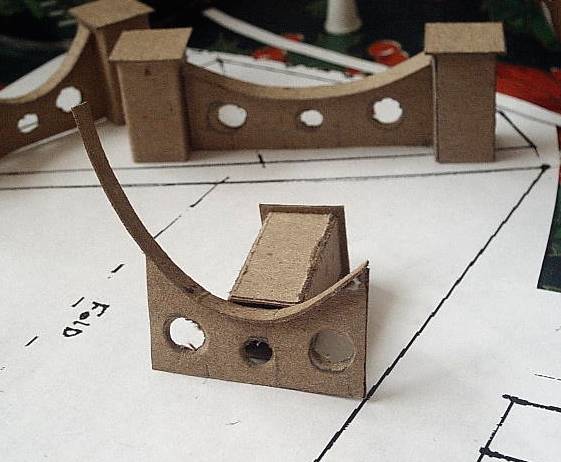 Christmas putz house fence reconstruction