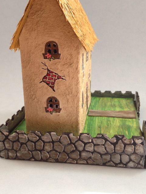 Stone wall for summer country cardboard house.jpg