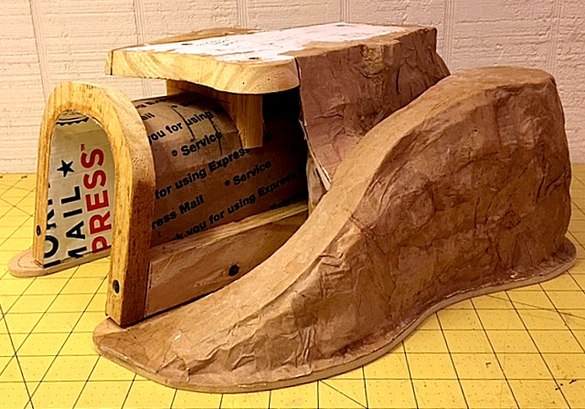 castle tunnel paper mache low end work in progress.JPG