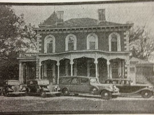 Side view of the porch on the Wilkins House