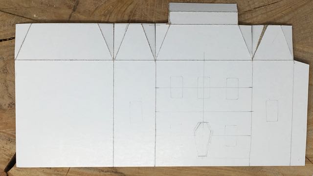 Rusted Roof Widow's Walk cardboard pattern