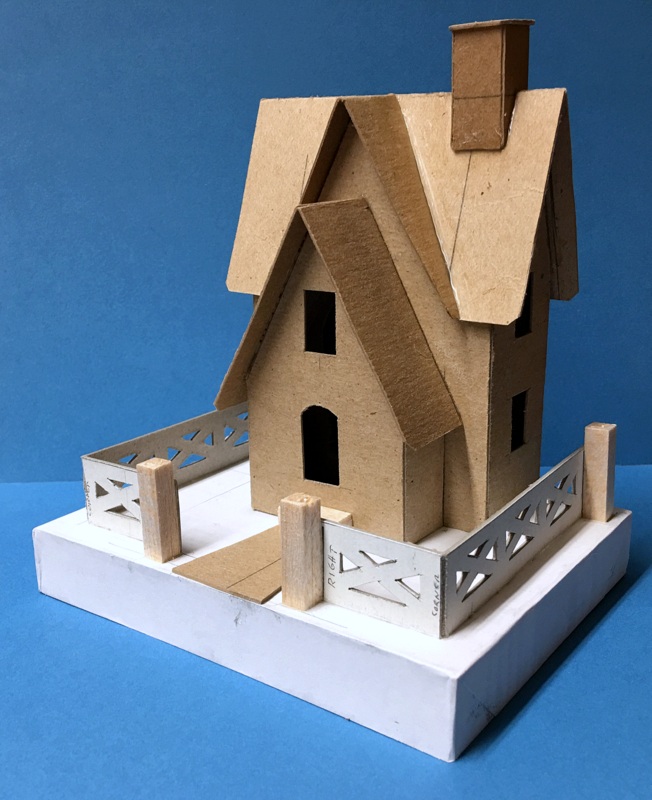 still in raw cardboard state...not show is a small porch over the front door...