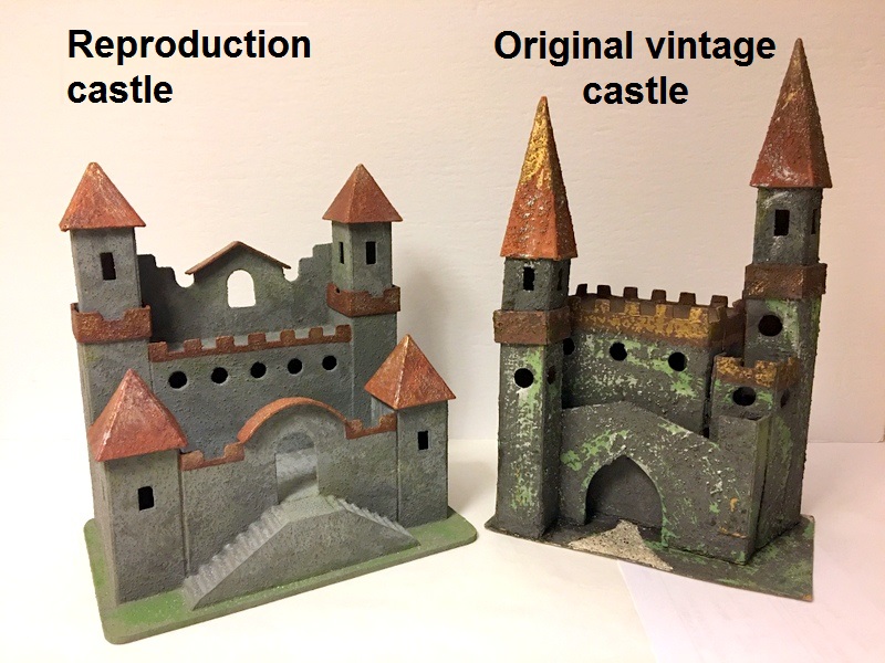 left howards repro castle right original vintage castle.JPG