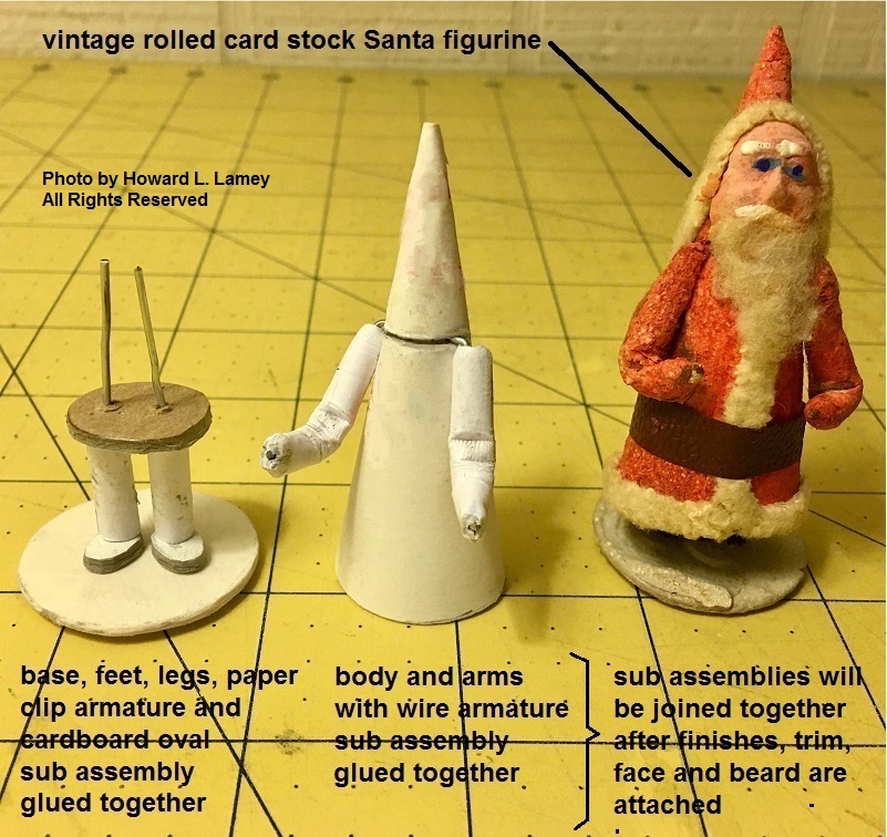 rolled cardstock santa figurine sub assemblies.jpeg