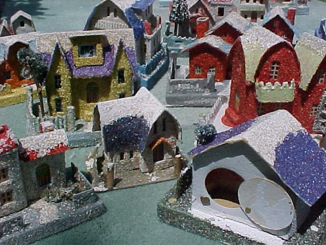 large 1930s Christmas village houses