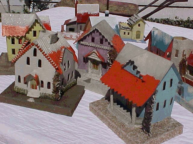 1930 Made in Japan dimestore Christmas village house