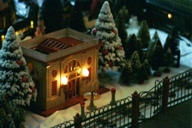 Christmas train village photo