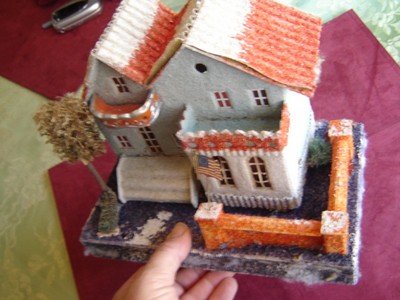 Antique Christmas Village Putz House