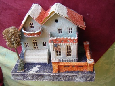 Antique Christmas Village Putz Houses
