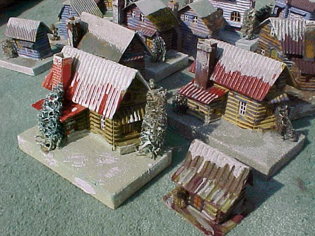 Christmas village house log cabin