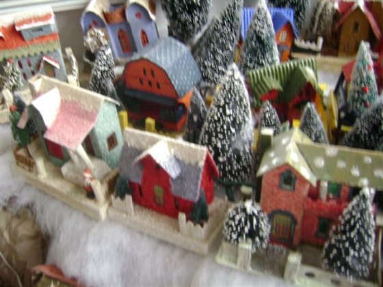 cardboard Christmas houses